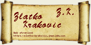 Zlatko Kraković vizit kartica